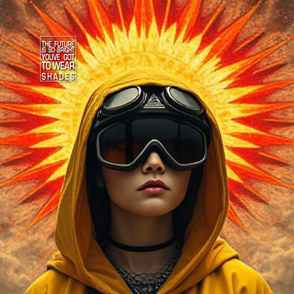 Erika Artaker The Future is so bright you' ve got to wear shades – poster – girl bright sun – ai generated images
